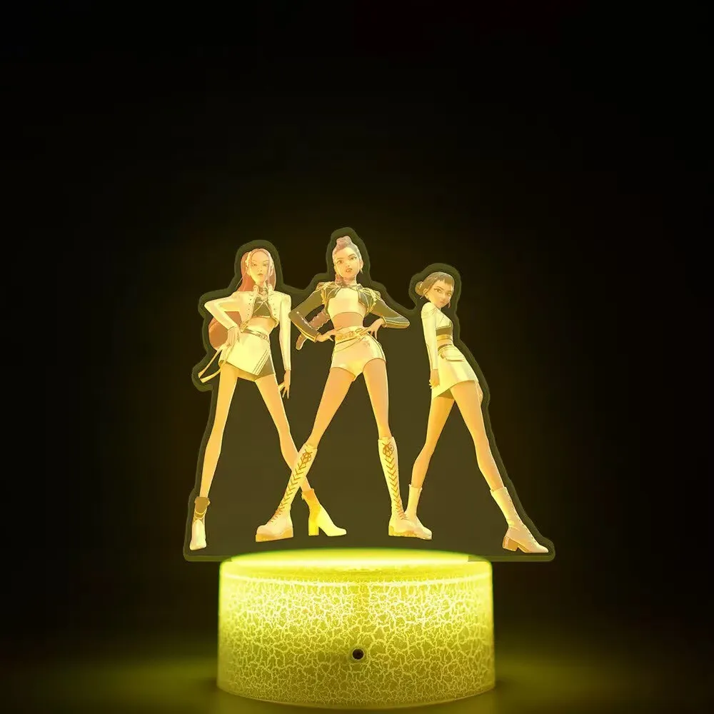 K-POP Anime Zoe Rumi Mira Saja Boys Remote Control Night Light 16 Color LED Lamp USB Rechargeable Birthday Gift Kpop Fans Kids - Image 3