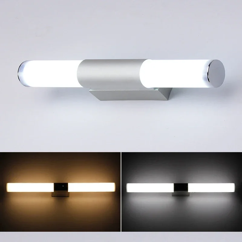 Modern Bathroom Light Stainless Steel LED Mirror Light Makeup Wall Lamp Vanity Lighting Fixtures Mirror Lamp