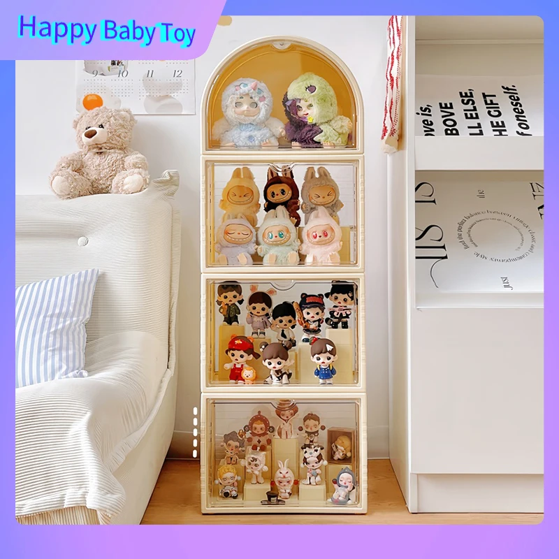 Labubu Display Box Cabinet Box Dustproof And Moisture-Proof Blind Box Toy Doll Display Stand Transparent Acrylic Storage Box