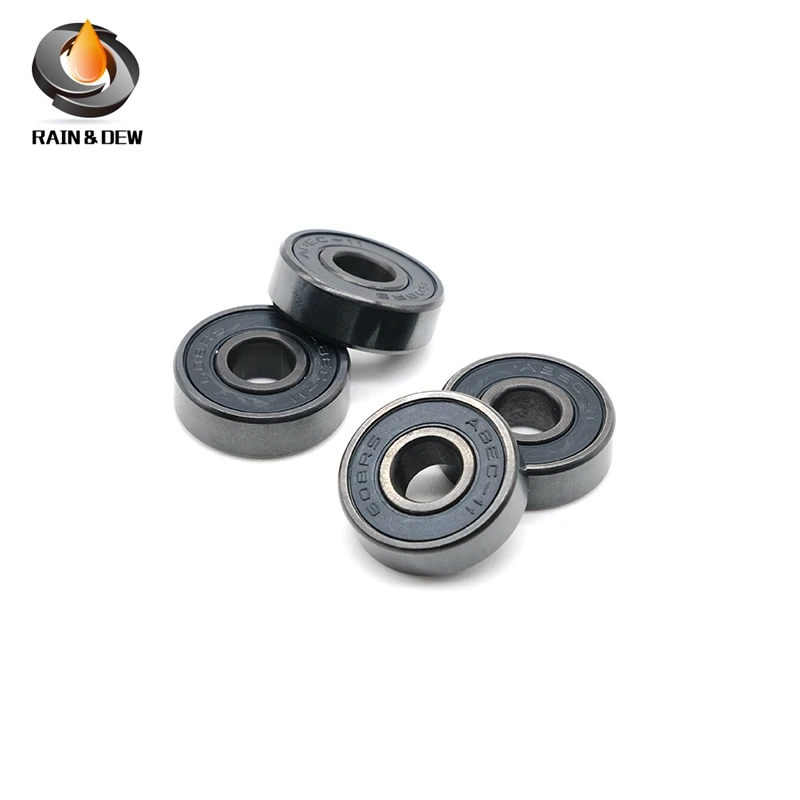 608RS Black Ball Scooter Bearing ABEC-11 8X22X7 Mm Deep Groove Steel Sealed Ball Bearings 608RS Z3V3 Bearing 2/4/6/8/10Pcs/set