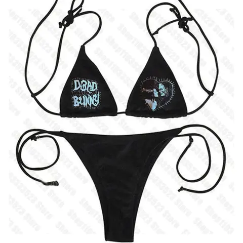 Aesthetic Retro Printing Sexy Bikini Punk Gothic Sexy Bikini Streetwear y2k Style Sexy Bikini E-Girl Sexy Bikini Women Clothing