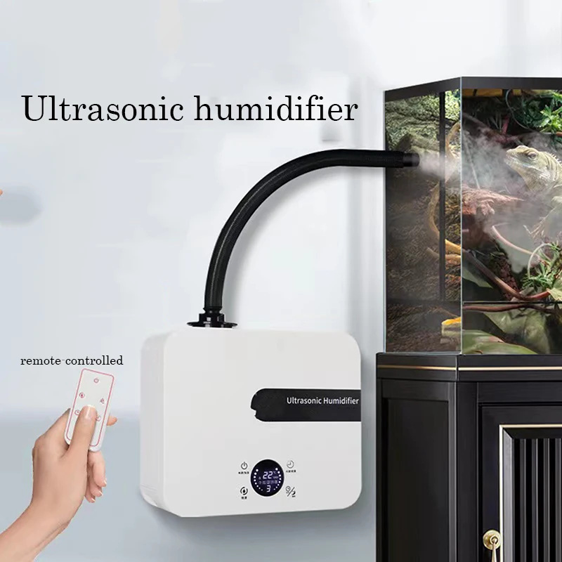 

Ultrasonic Humidifier Atomizer Water Tank 2.5L Reptile Terrarium Misting Cool System Intelligent Spray System with Remote Contro