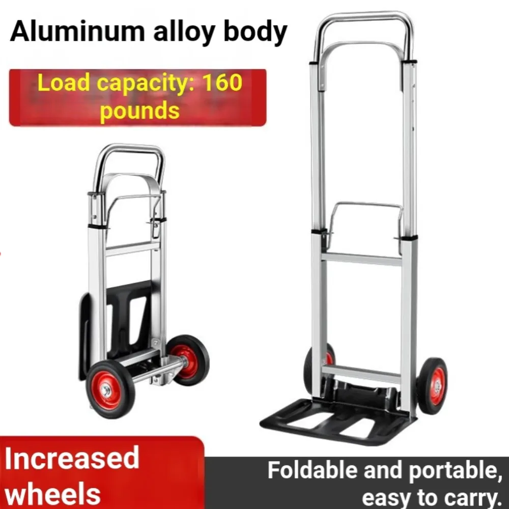 Portable Practical Handcart, lightweight Aluminum Folding Practical Handcart, Used for Luggage Movement, Convenient Transportation for Shopping