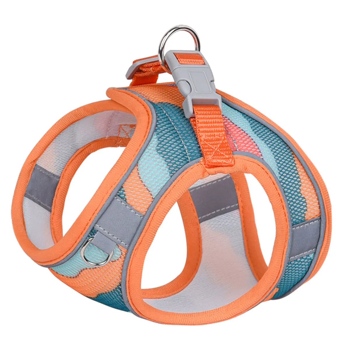 HP316 Magic Tape Adjustable Breathable  Convenient Outdoor Reflective Harness for Small Medium Pet Dog