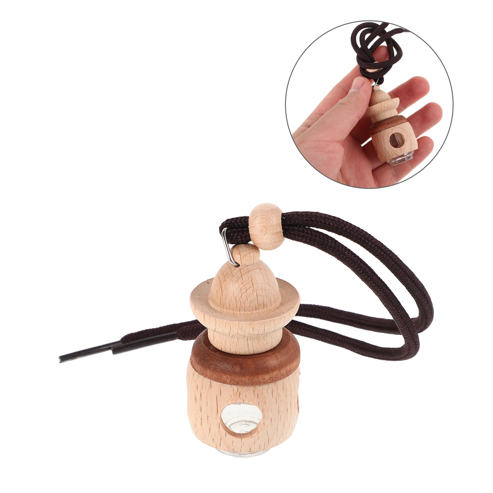 

Creative Design Refillable Wooden Car Perfume Diffuser Air Freshener Hanging Pendant For Rearview Mirror Sturdy Portable
