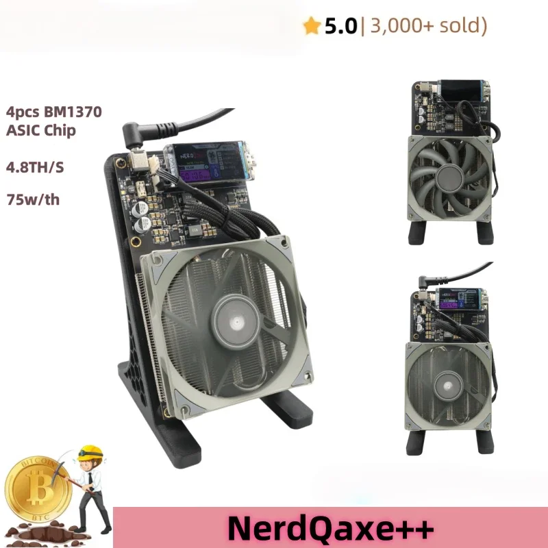 

Nerdqaxe++ Bitcoin Miner | 4,8 ТХ/с | Чип 4X BM1370 (Antminer S21 Pro) | 2.4G Wi-Fi | Открытый исход | Plug and Play Bitcoin Minn