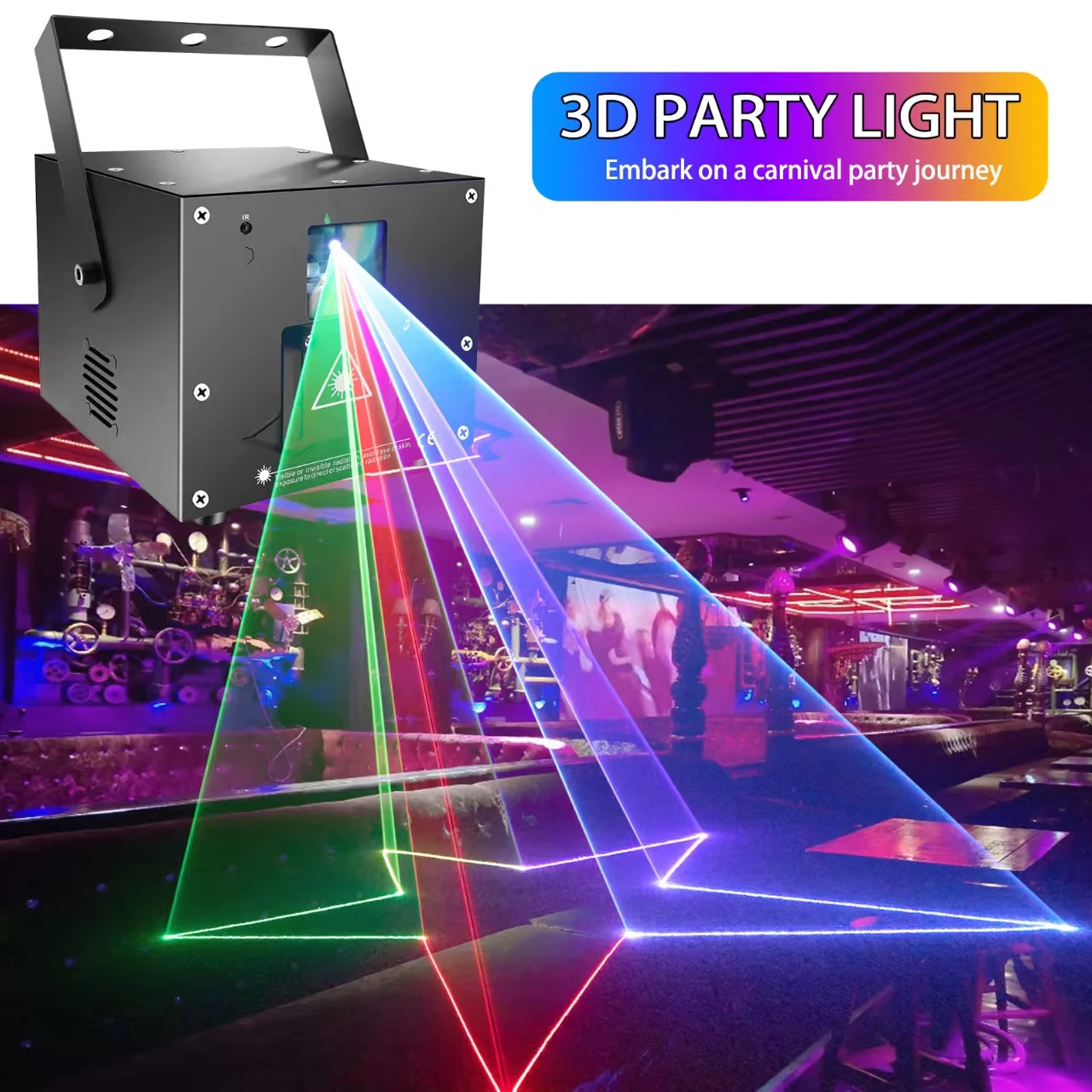 5W Laser Light Bluetooth APP Control  RGB Laser Cube DMX512 Animation Lazer Projector Disco Party Stage Effect For Wedding