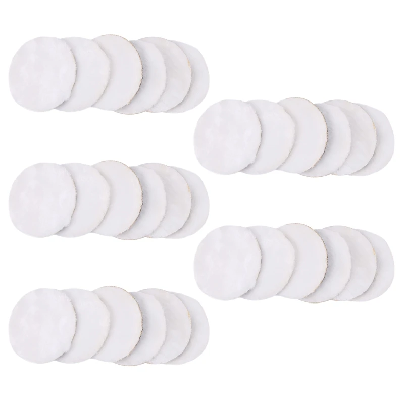 100Pcs 125Mm Car Polishing Pad 5 Inch Polish Waxing Pads Fiber Polisher Bonnet Car Paint Care