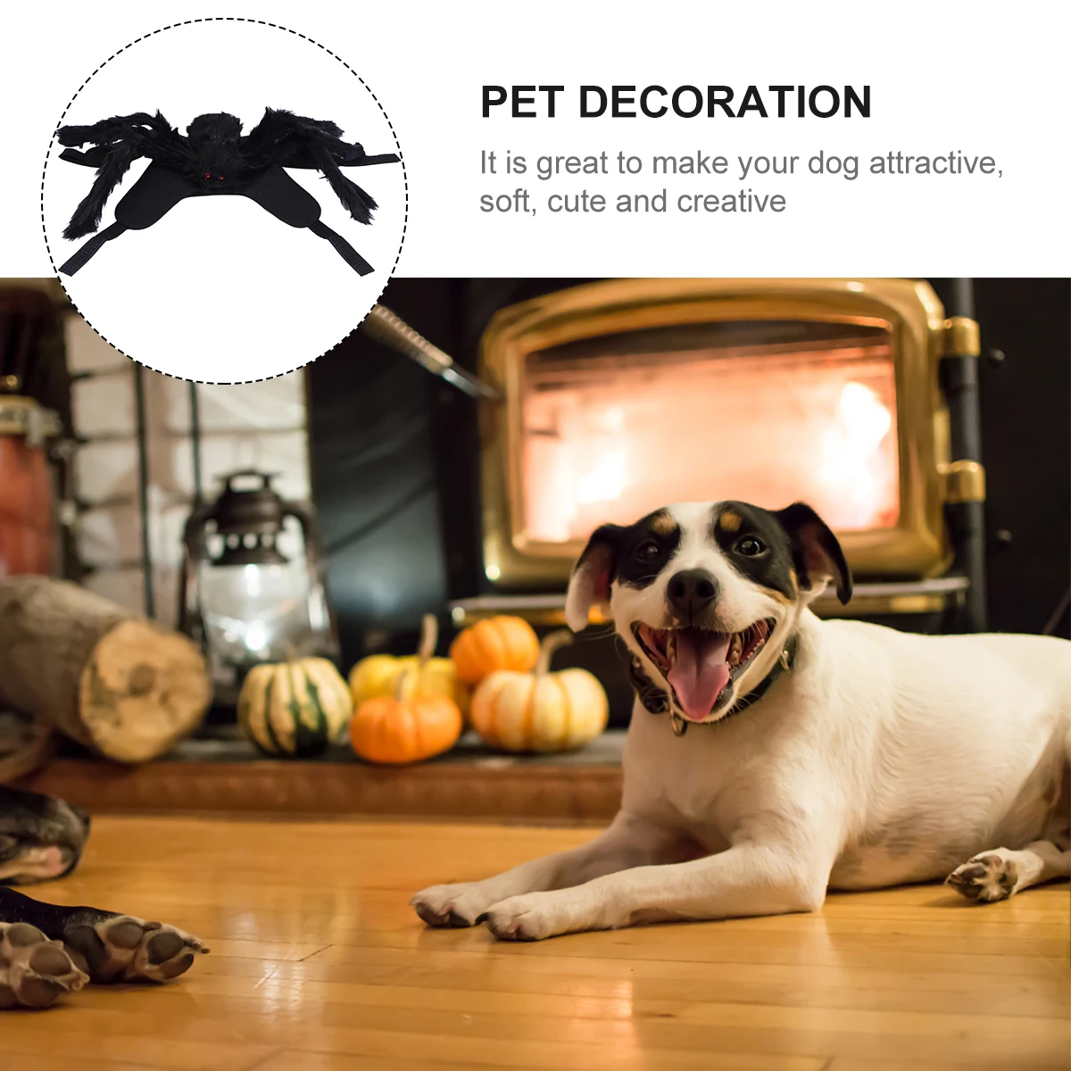

Pet Spider Costume Halloween Dog Clothes Adjustable Size Small Outfits Jacket Hat Cosplay Pet Decoration Spider Design Dog Coat