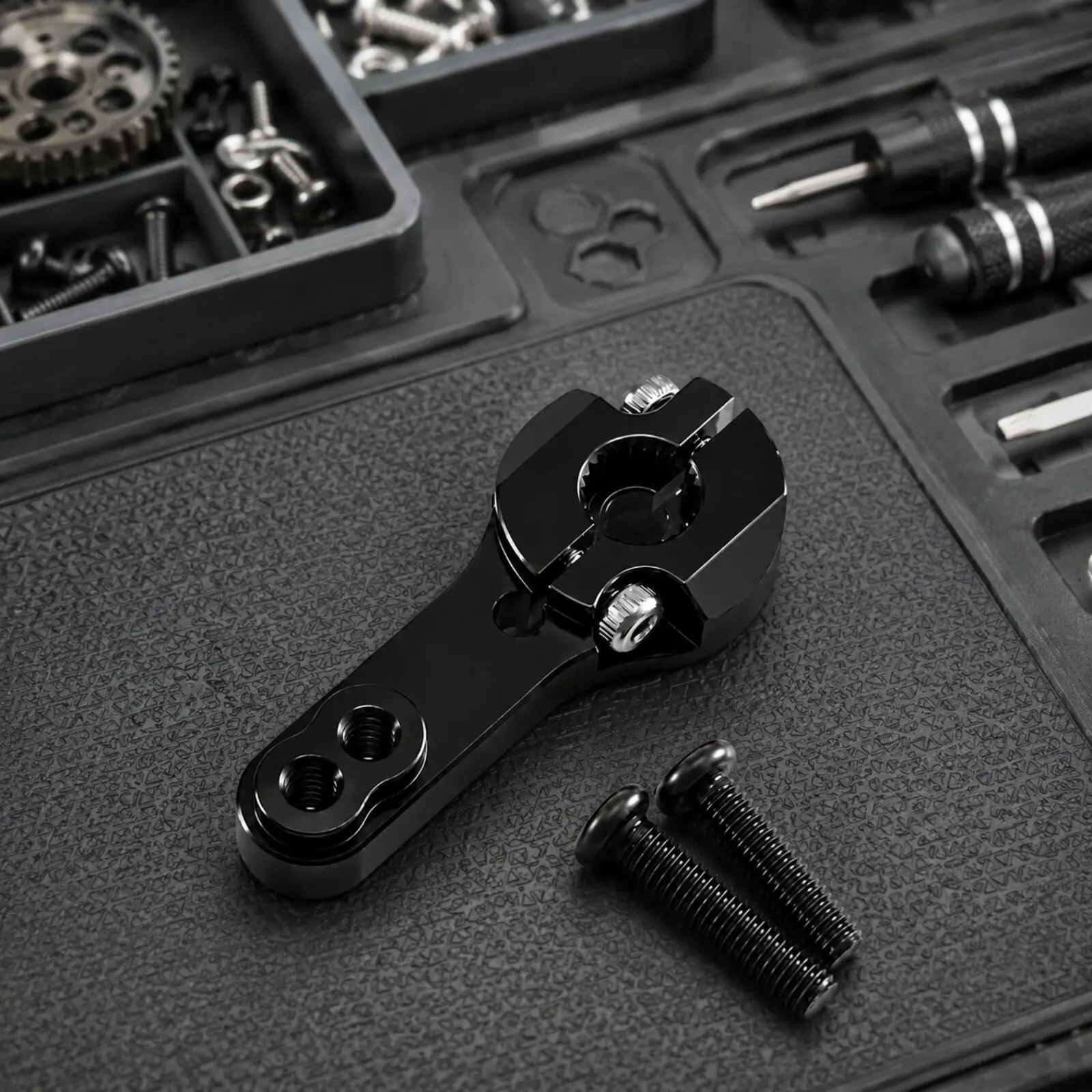 Precision 25T Aluminum Servo Arm | Adjustable twinHole Linkage Design, Metal Servo Arm with Locking Screw
