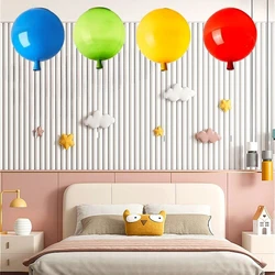 Modern Ceiling Chandelier Kids Bedroom Kindergarten Restaurant Lighting Acrylic Colorful Balloons Pendant Lamp with Pull Switch