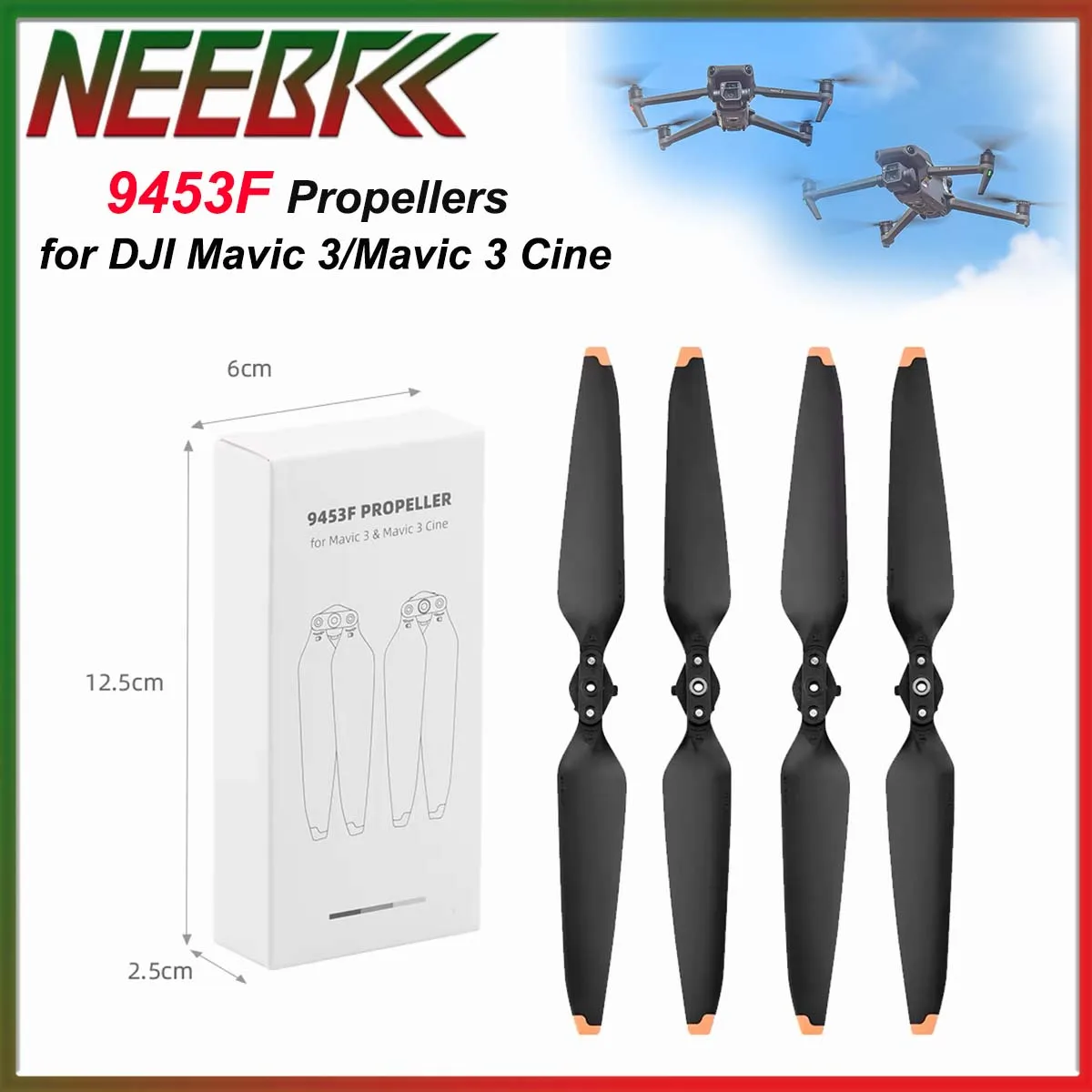 9453F 折りたたみ式プロペラ ポータブルブレード 低騒音 DJI Mavic 3 Mavic 3 Cine 軽量飛行機交換用スペアパーツ