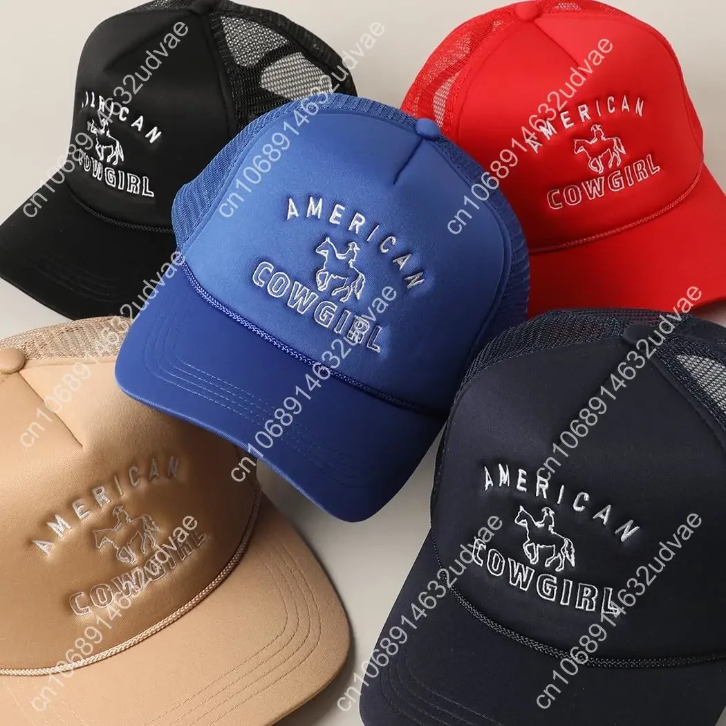 M-MIRMARUS Retro Foam Mesh Trucker hat Trendy Design Summer Baseball Cap for Womens