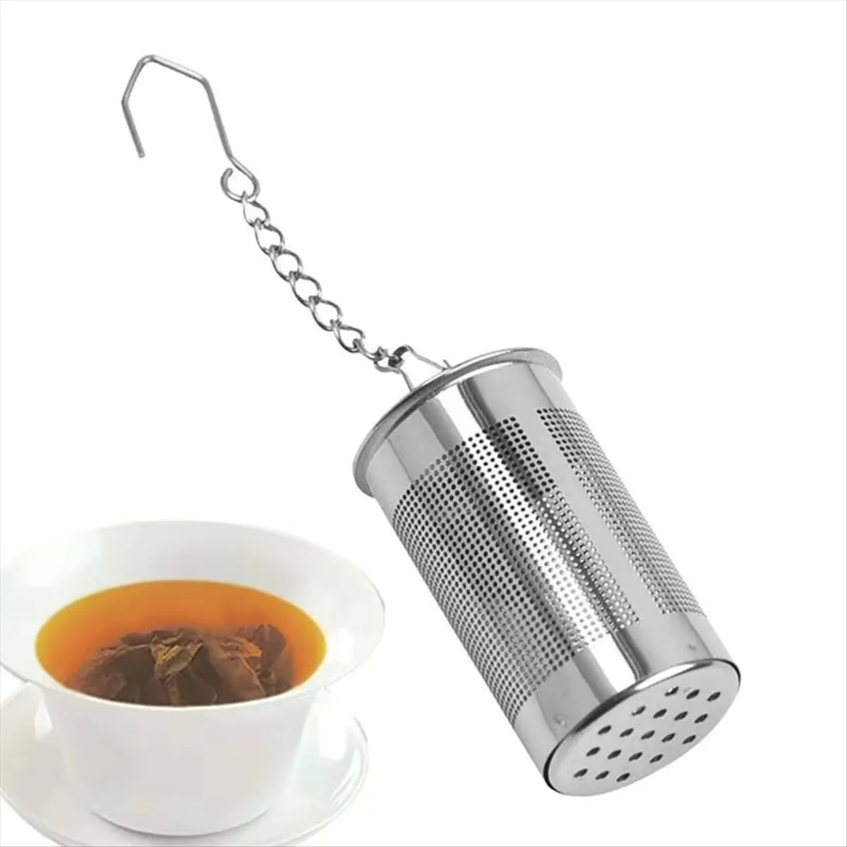 A95G Stainless Steel Tea Infuser Tea Leaves Diffuser Spice Seasoning Ball Strainer Teapot Fine Mesh Coffee Filter Accessories