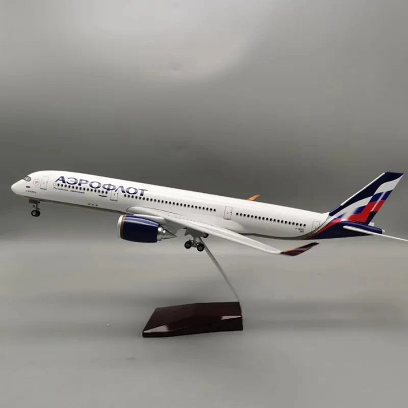 

47cm Transaero Airlines A350 Educational Toys Planes Model 1:142 Scale Simulation Aircraft Assemble Model Gift With Landing Gear