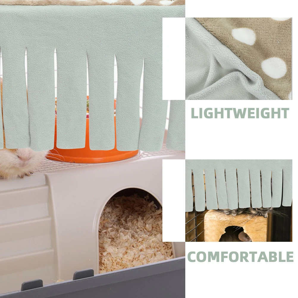 

2Pcs Pet Cage Corner Hideout Small Animal Hideaway Comfortable Durable Curtain Design Guinea Pig Hideout Rat Corner Hideaway
