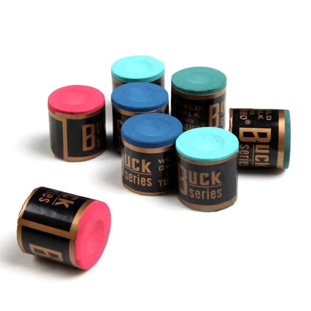 2Pcs/Set Pool Cue Tip Cue Chalk Calcium Carbonate Blue Green Red Billiard Chalks Indoor Sport No-slip Snooker Accessory