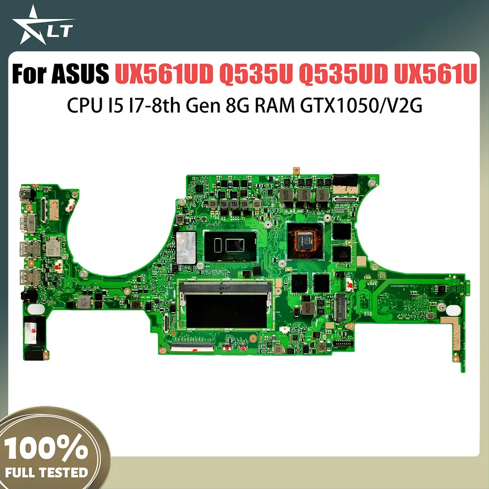 UX561UD Notebook Mainboard For ASUS ZenBook Q535U Q535UD UX561U Laptop Motherboard CPU I5 8th Gen 8G RAM GTX1050 V2G