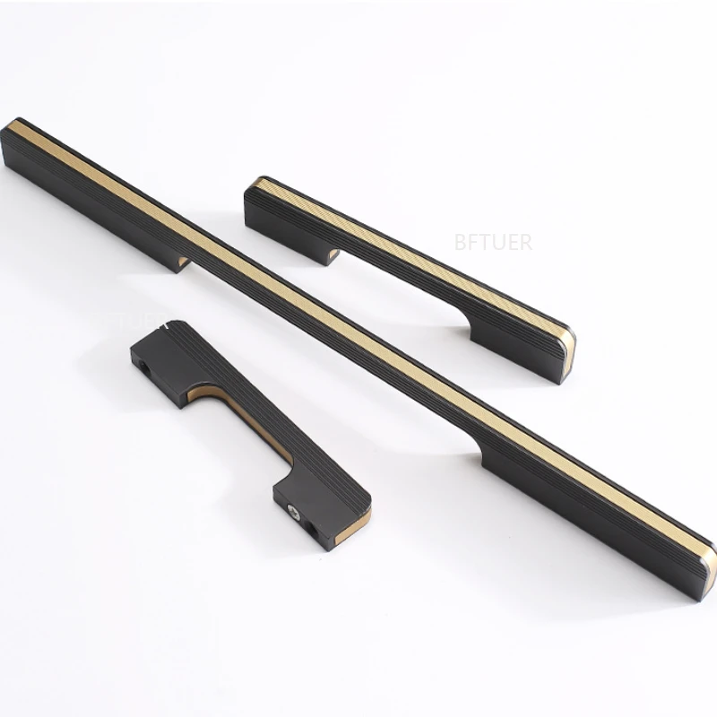 

Black Gold Sliver Gold Extended Home Improvement Wardrobe Door Handle Kitchen Cabinet Door Knob Cabinet Drawer Handle