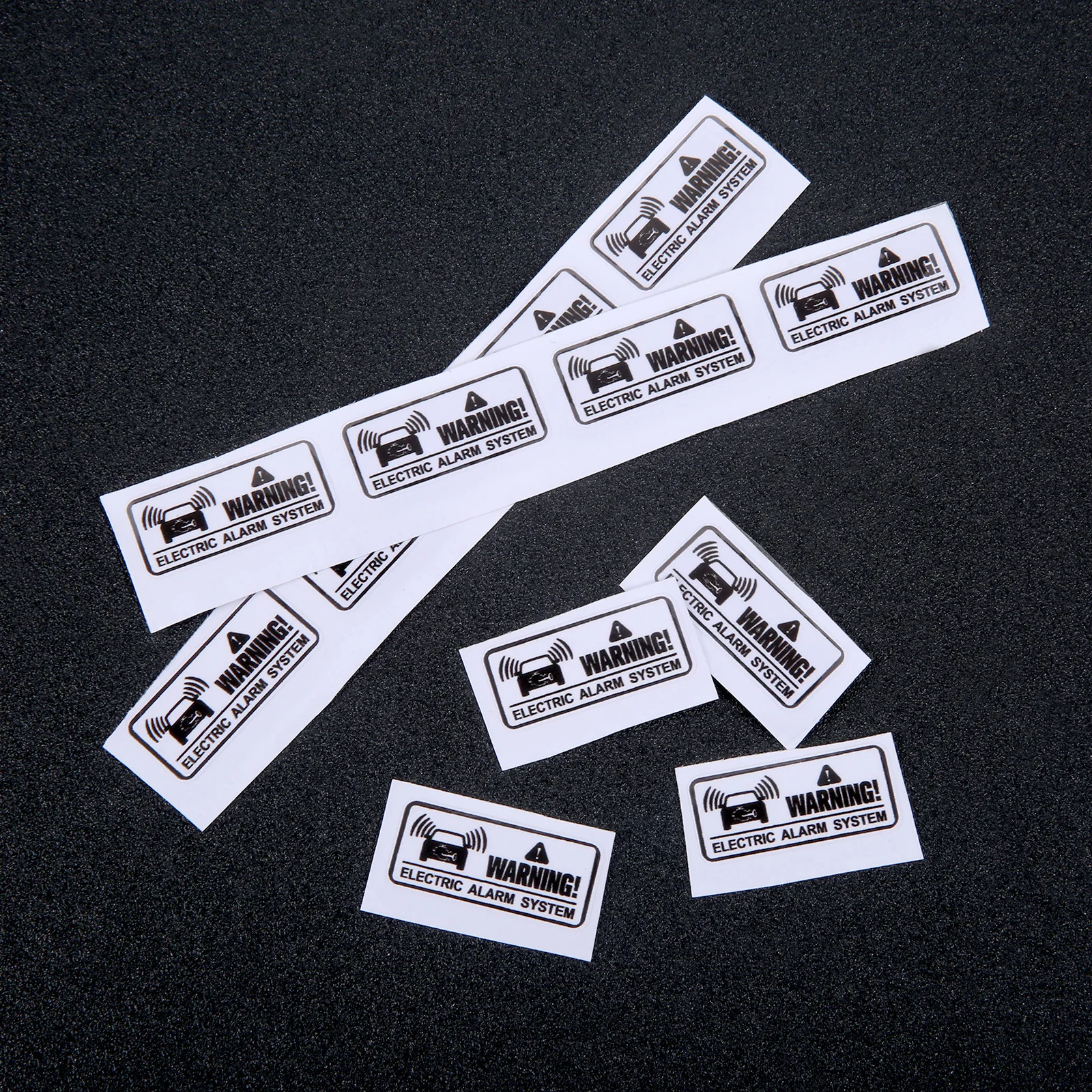 4/8 pcs Car Sticker Warning Electric Alarm System Self-adhesive 3.6x1.6cm Waterproof Cover Scratch/Dirt Outdoor Auto CV Truck