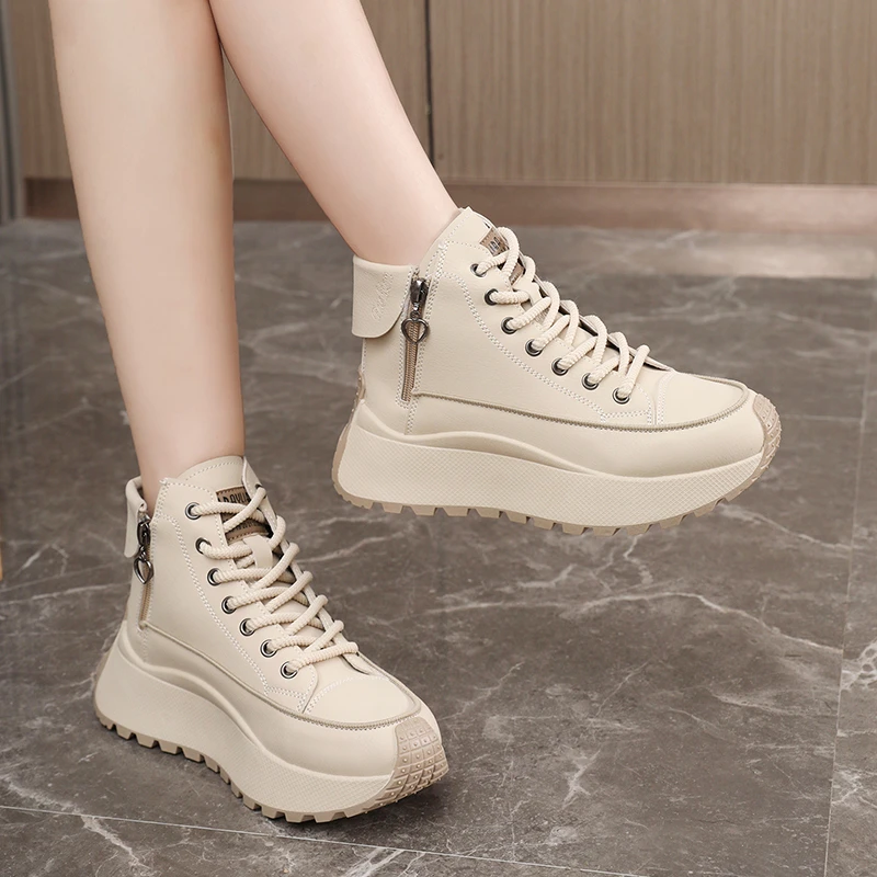 

Женская роскошная модная дизайнерская парусиновая обувь на платформе с высоким берцем, весна-осень 2024, новая нескользящая легкая повседневная обувь.