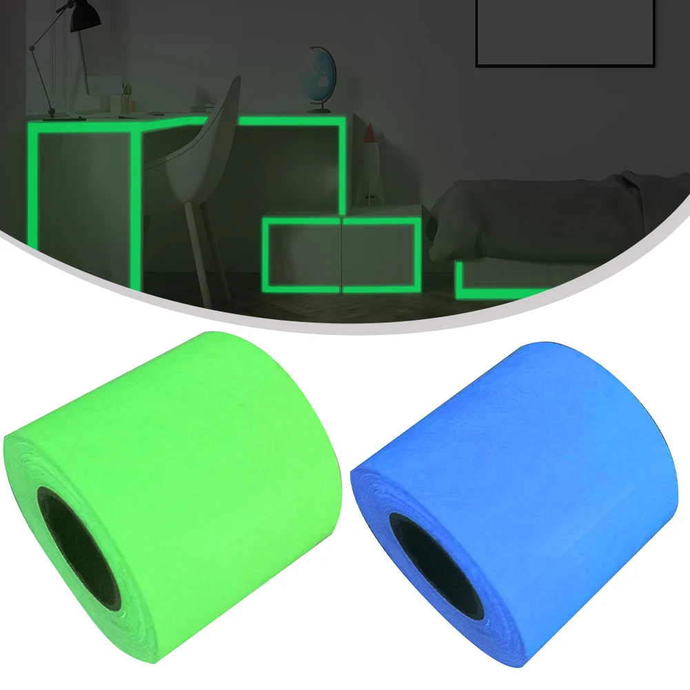 4cm X 2m Self-adhesive PVC Luminous Tape Fluorescent Luminous Wall Decorative Sticker Waterproof Tape Home Decoration
