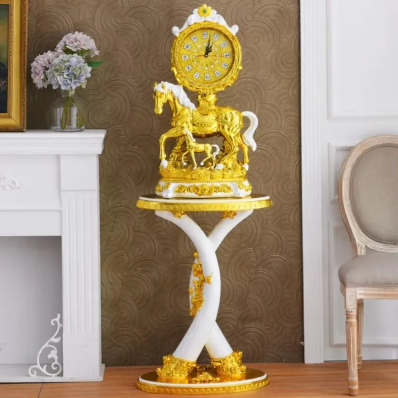 European wealthy style Clock Horse Elephant Animal Instrument Sound Floor Clock