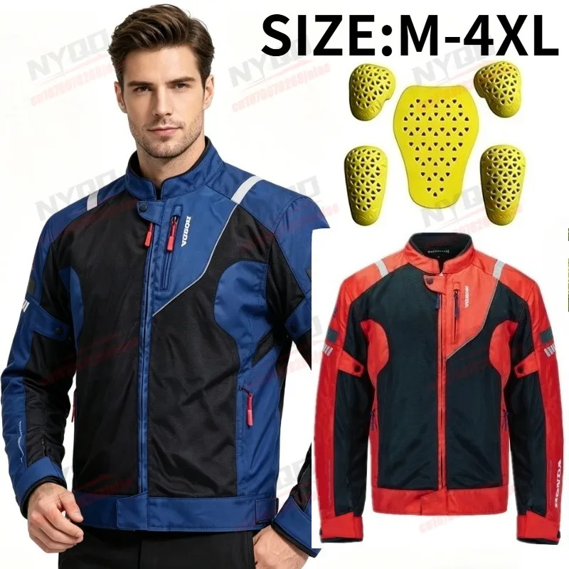 

New Summer Motorcycle Riding Suit with Mesh Ventilation and Breathable Motorcycle Rider Jacket Anti Fall and Wear-resistant