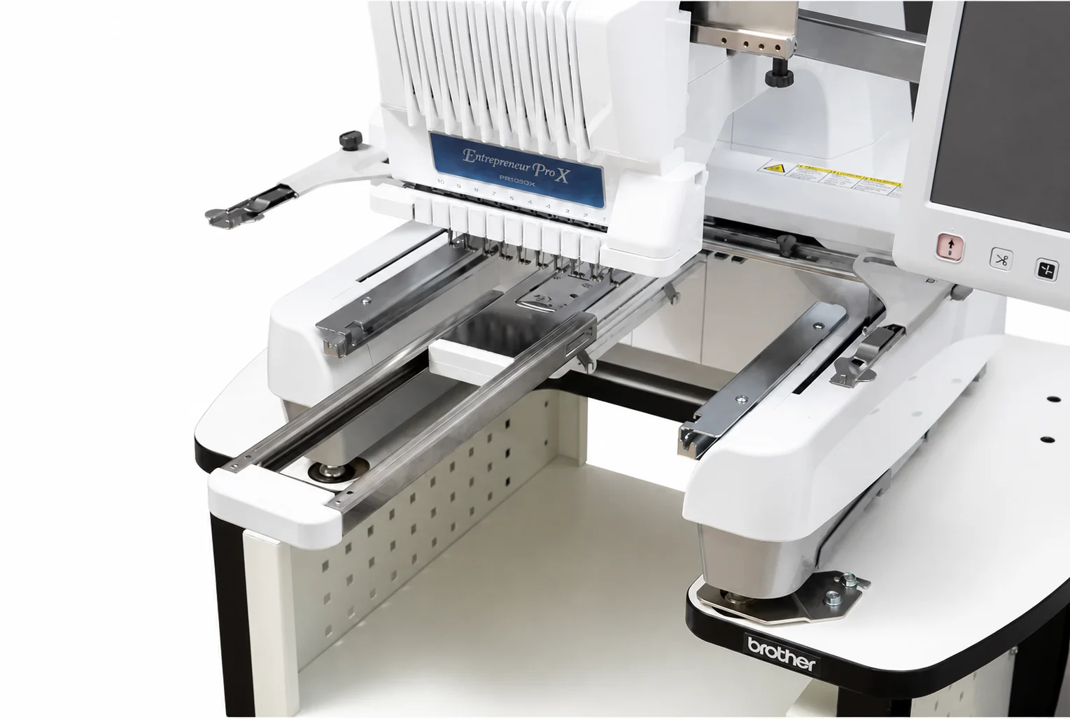 HOOPSTEADY™ Tubular & Magnetic Embroidery Hoop Support Platform Extends Cylinder Arm for Brother PRS100, PRX1, PR6-10 Machine