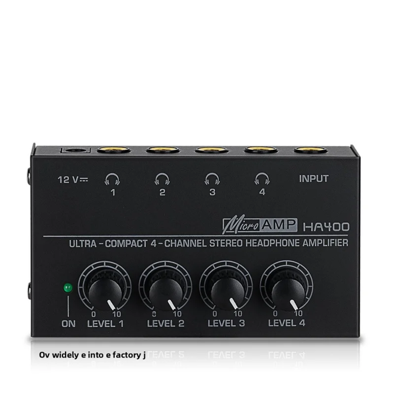 HA400 4-channel headphone amplifier suitable for mixer, monitoring amplifier, studio mixing, multi-channel headphones