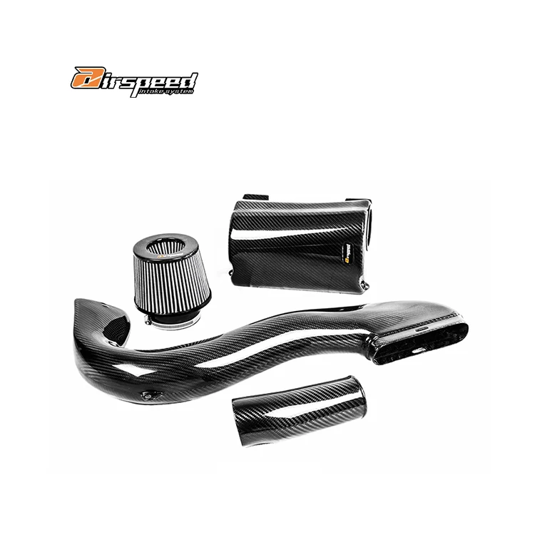 Airspeed Brand Automotive Parts & Accessories 100% Dry Carbon Fiber Cold Air Intake System For BENZ C,E W205(M274)GLC