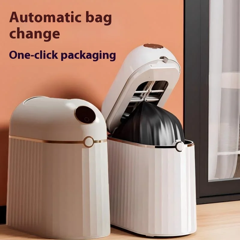 

Japanese Smart Trash Bin Fully Automatic Packing Bag Replacement Sensor Electric Trash Bin Bathroom Home Supplies FYWB