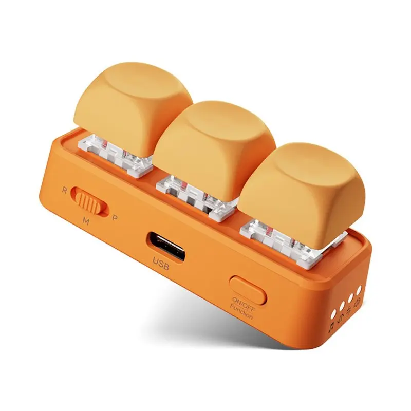 

Многофункциональный пульт-клавиатура ABGI для перелистывания страниц, управления музыкой, съемки фото и пр. (оранжевый)