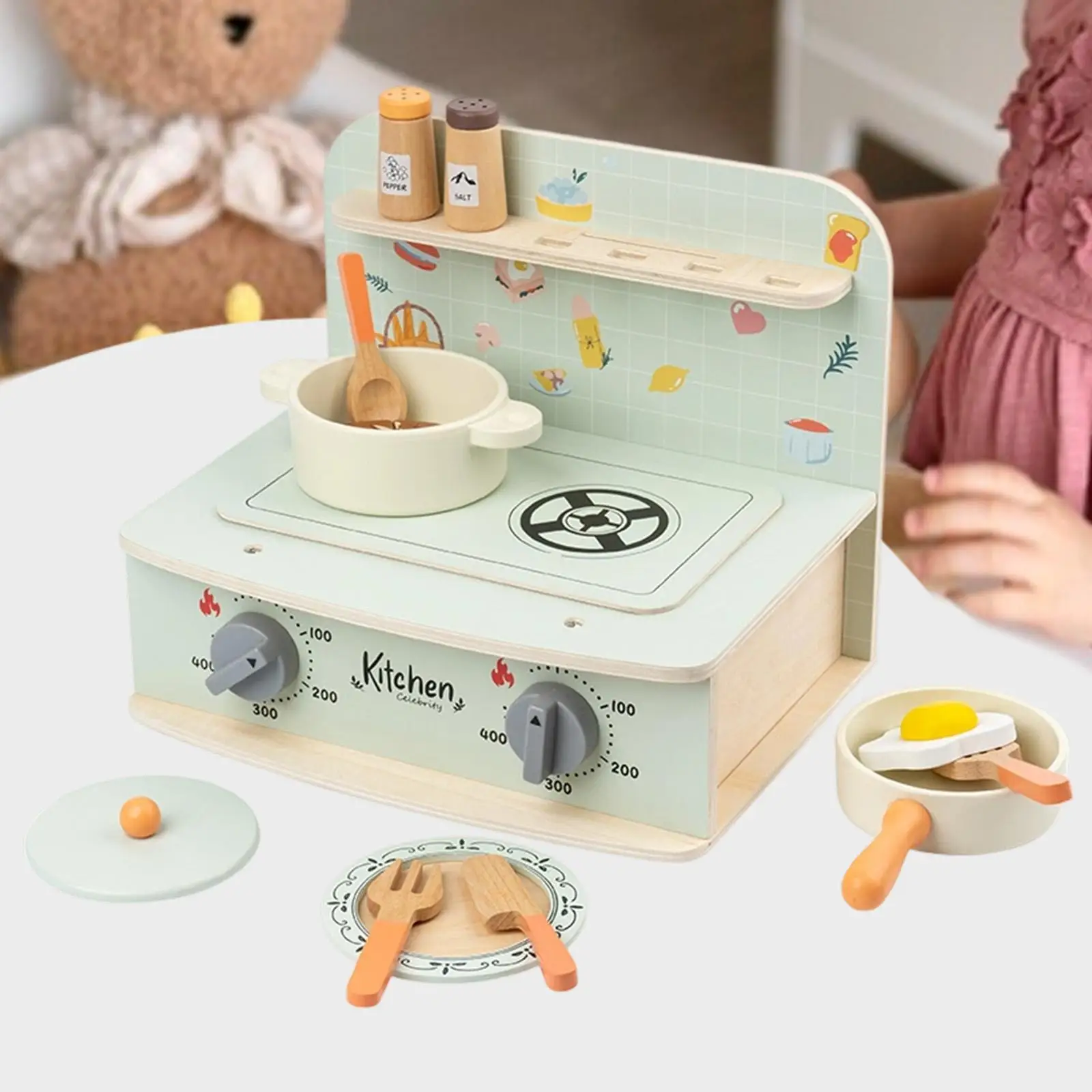 Simulation Kitchen Toy Simulation Window Display Kitchen Cooking Pan Playset