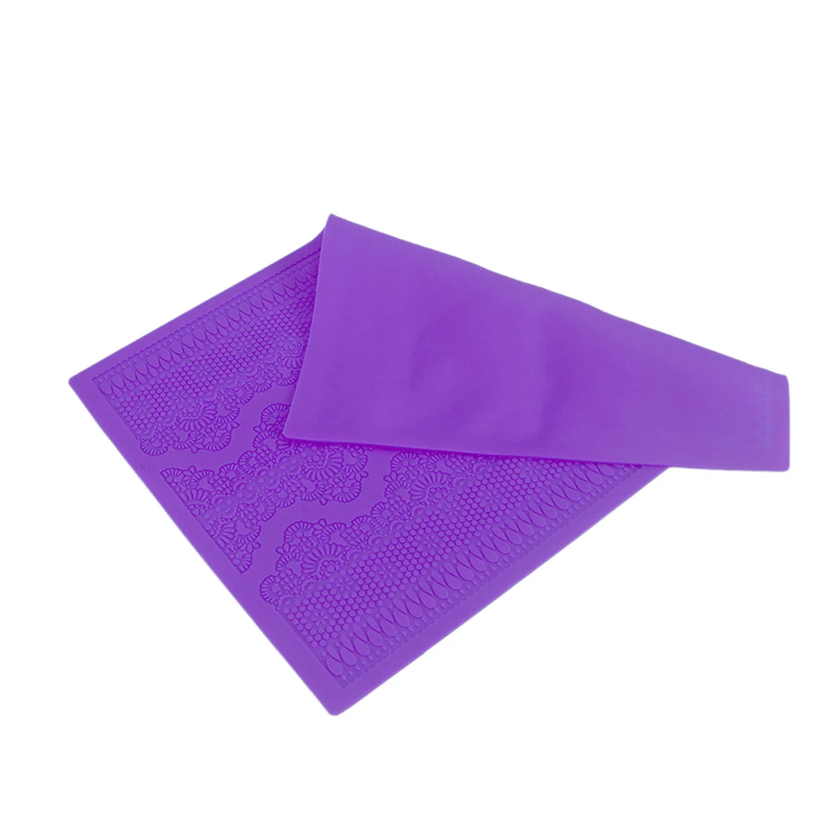 Silicone Cake Lace Mat Purple Food Grade Flexible Embossed Fondant Mold Kitchen Mat Cake Decoration Tool Fondant Molds