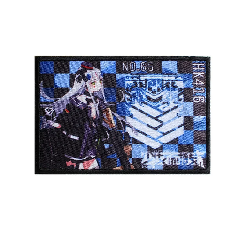 AK47 Girls Frontline Tactical Patches Print Arms Two Dimensional Game HK416 UMP45 Team Backpack Sticker Badges For Clothing