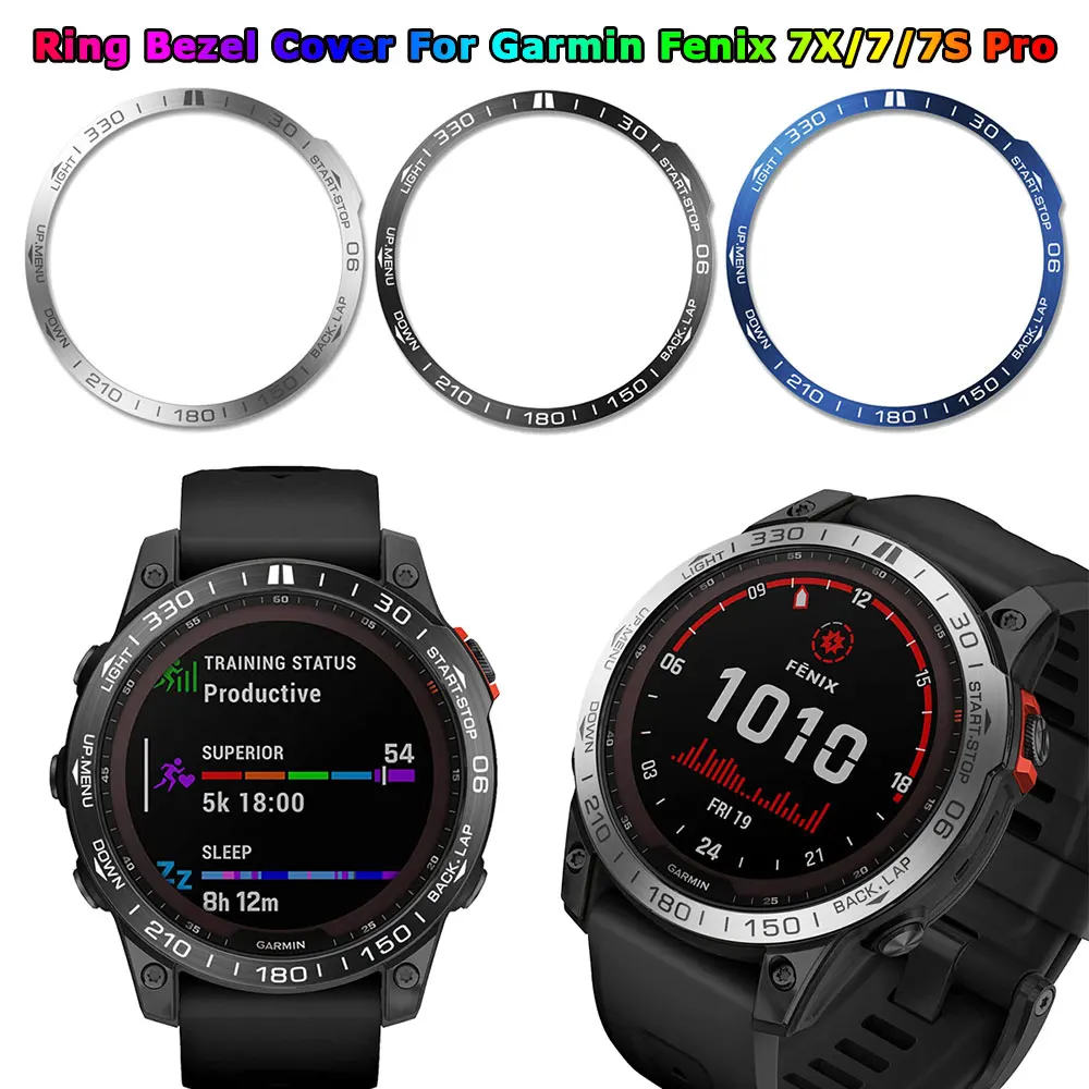 Stainless Steel Bezel Ring For Garmin Fenix 7X 7 7S Pro Protector Metal Cover Bumper Ring Protective Sport Watch Accessories