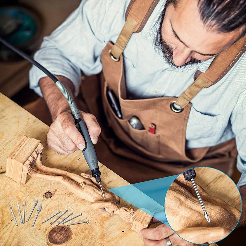 회전 공구용 조각 드릴 비트, 조각 드릴 액세서리, 생크 라운드 노즈 커버, 목재 조각 비트, 10 개