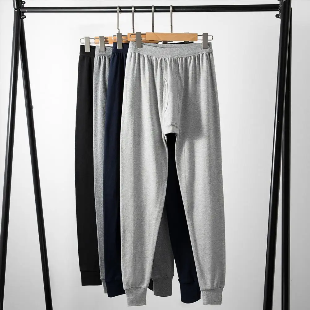 Trendy Men Leggings Plus Size Men Underwear Pants Close Fit Sweat-absorbing Underwear Pants  Daily Wear