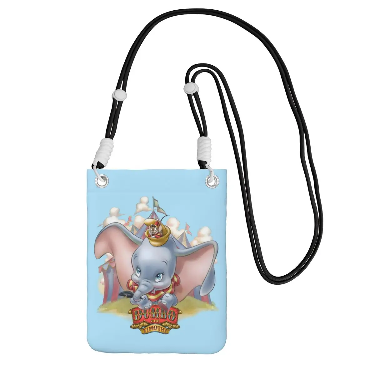 

Custom Dumbo Smart Phone Wallet With Strap Animated Musical Crossbody Bag Men Women Cycling Camping Mobile Phone Bag