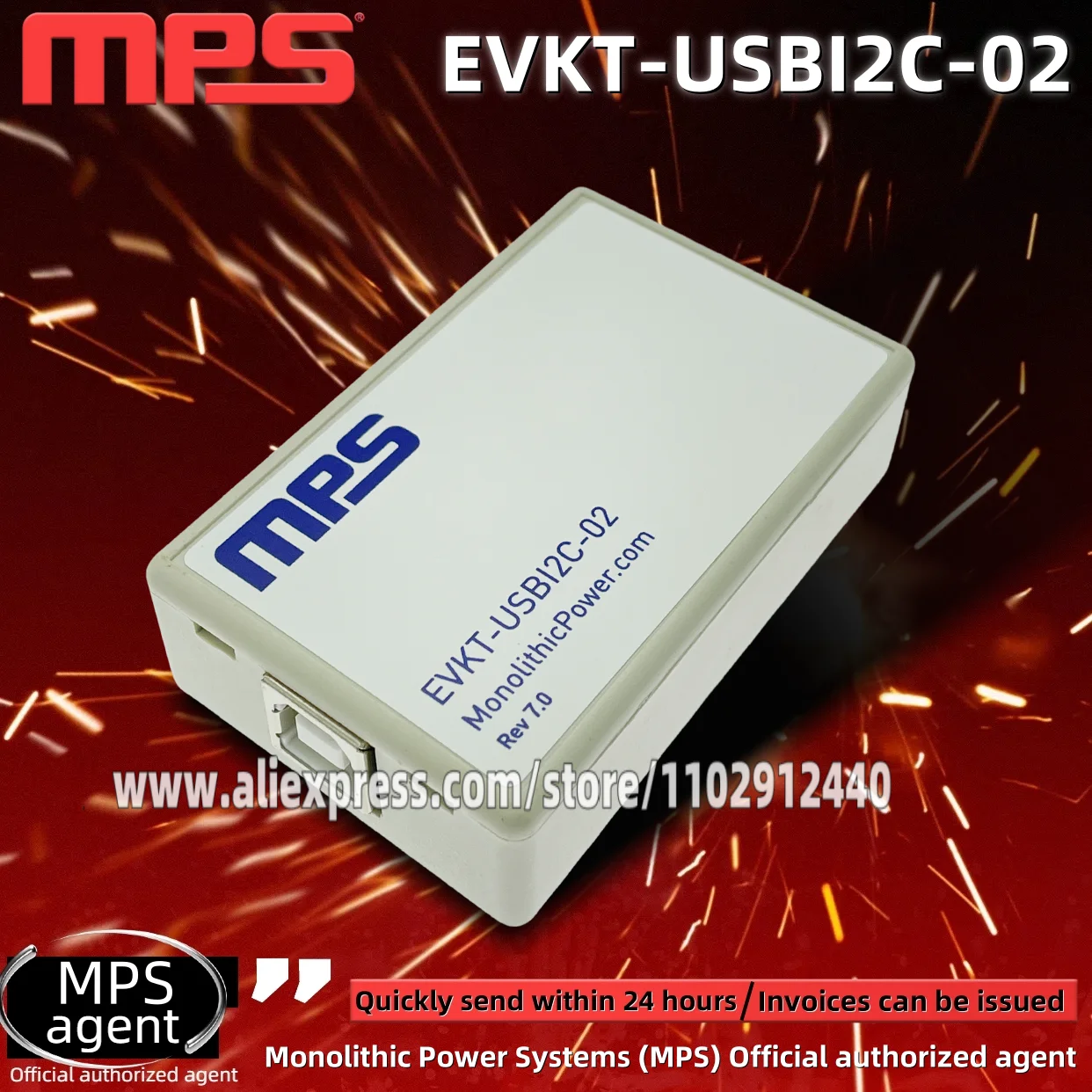 1PCS/LOT EVKT-USBI2C-02 USB MPS I2C PMBus MPS Debugger Programming Burner New Original Spot Stock