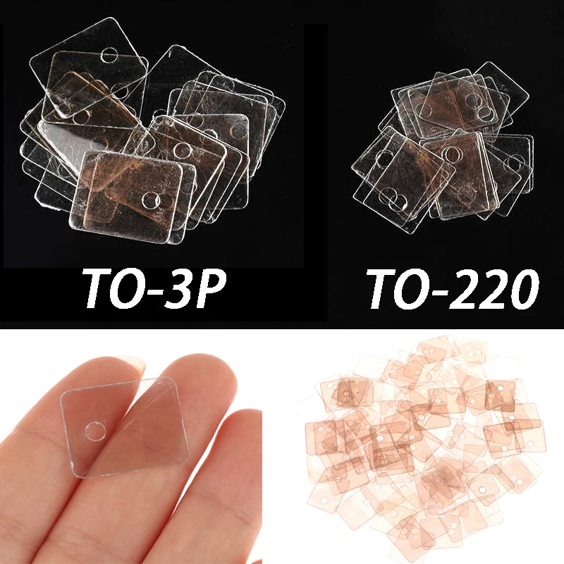 100PCS TO-220 TO-3P Mica Insulation Pad Heat Insulation To-220 Insulation Pads Silicone Mica Sheet Insulation
