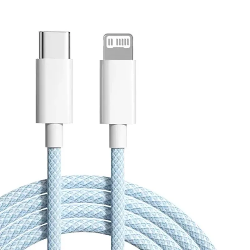 1m 2m Type C PD Line USB-C Nylon Braid 30W Fast Charge Cable For Apple iPhone 14 13 Mini 12 11 Pro 8 Plus XS MAX XR iPad Air3