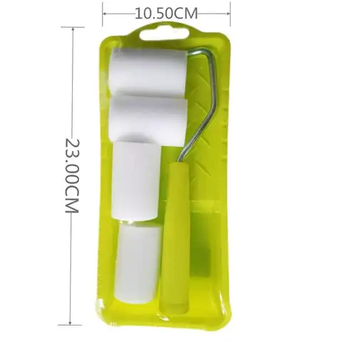 Mini Foam Paint Roller Set 2 Inch High Density 6PCS with Tray Liner for Tight Spaces Touch Up and Accent Walls