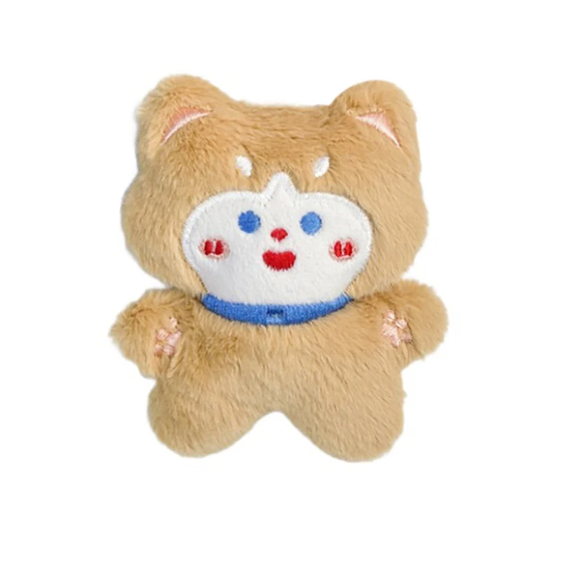 Porte-clés chien en peluche Kawaii, pendentif chiot mignon de dessin animé, nouveauté créative, accessoires de décoration de sac à dos, joli cadeau