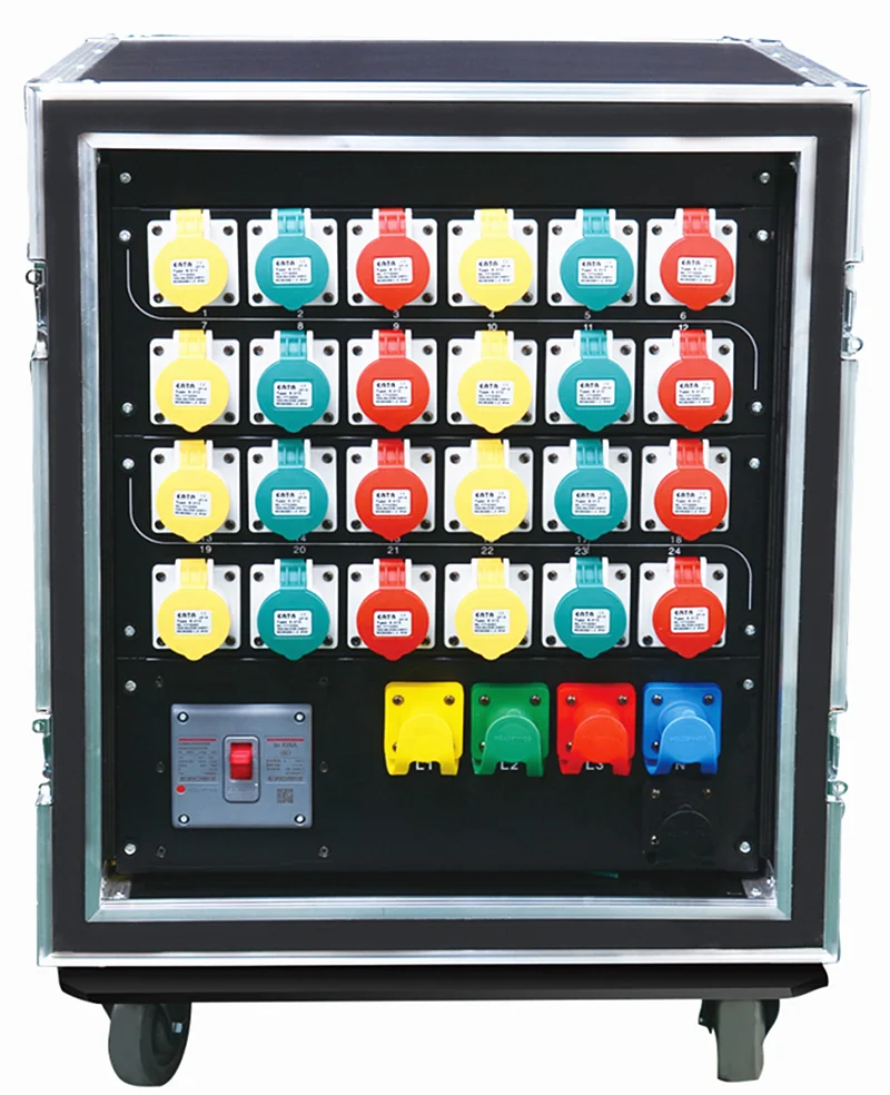 400A stage equipment 24 channels 16A waterproof output power distributor rectangular manufacturer power supply 380V