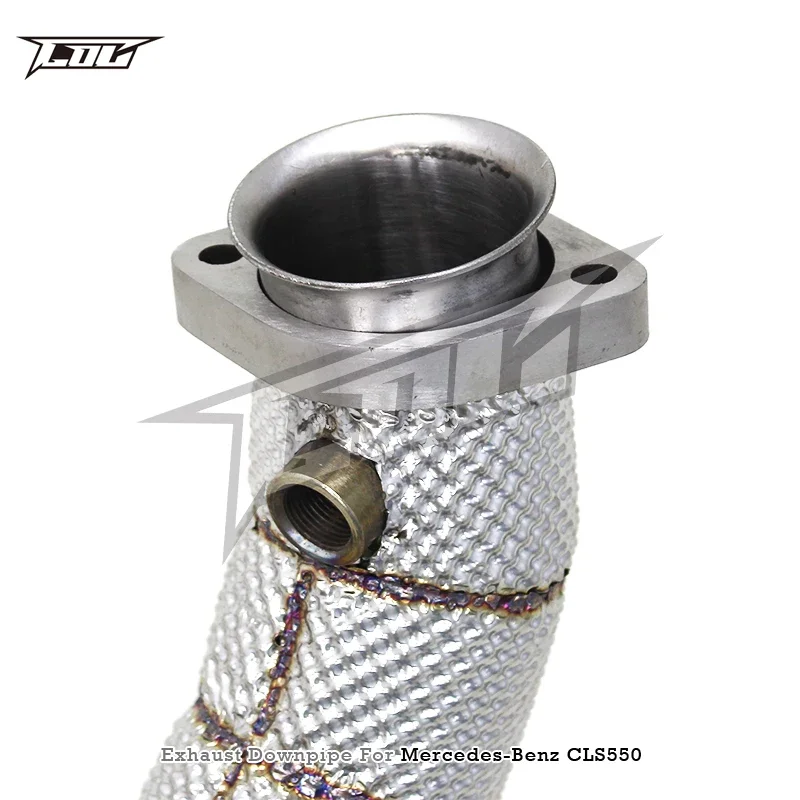 Stainless Steel Sport Engine Downpipe, Compatible with Mercedes-Benz CLS550/CLS500 4.7T 2012-2016, Exhaust System Header