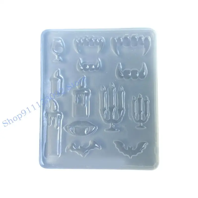 

H9ED готический подсвечник силиконовая форма Хэллоуин DIY ремесленный набор многоразовый креативный дизайн