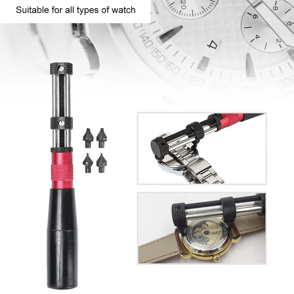 Precise 2-prong Watch Opener Red Portable Case Opener 2289 Professional Back Remover DIY Repair