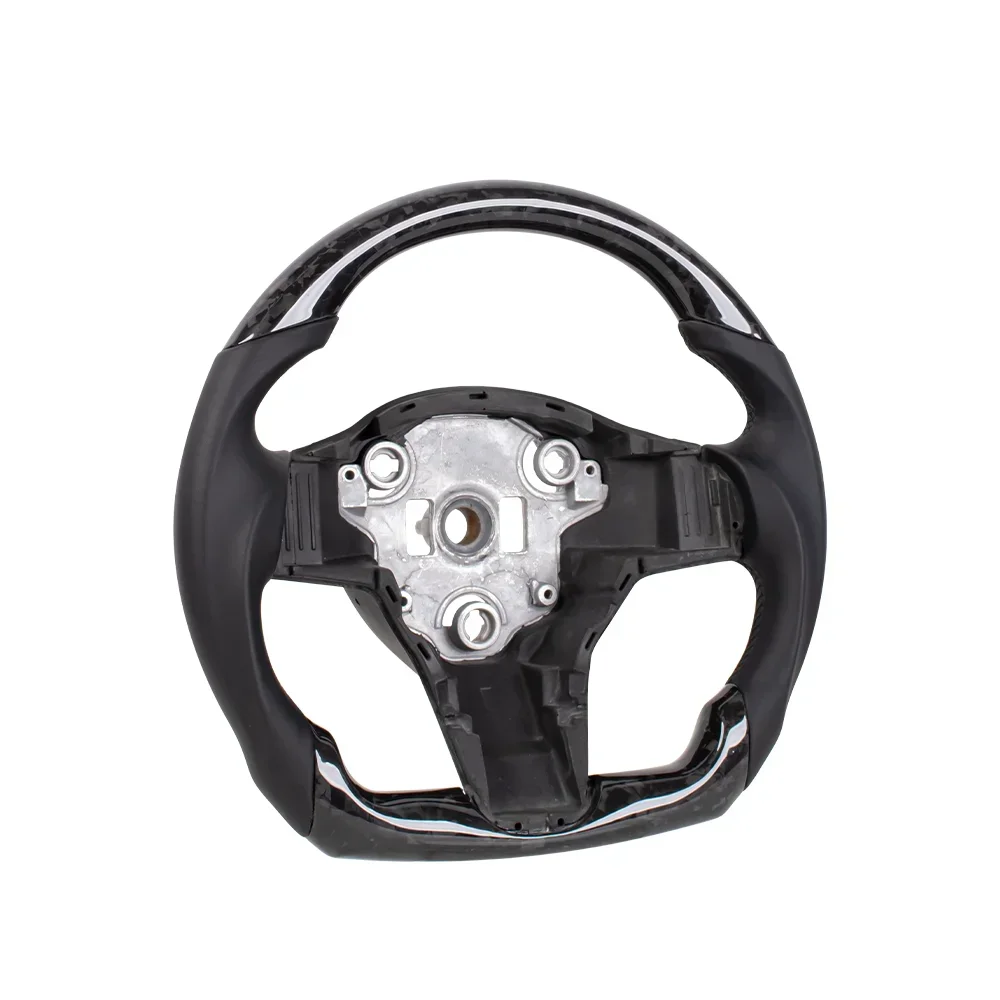 

For Teslas Model Y 2021-2023 Forging Pattern Sports Carbon Fiber Steering Wheel